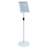 vidaXL Suporte de P&ocirc;ster Pedestal Prateado 33 x 33 x 123 cm PVC e A&ccedil;o