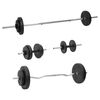 vidaXL Barras e halteres com discos 60 Kg