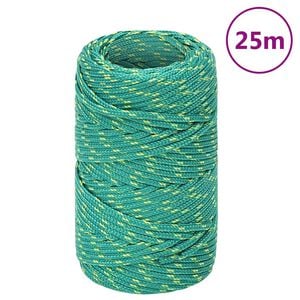 vidaXL Corda de barco 2 mm 25 m polipropileno verde