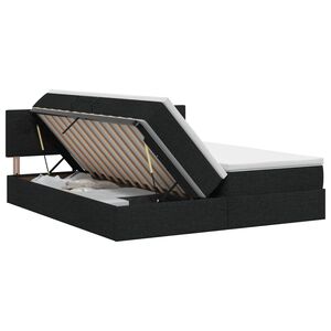 vidaXL Cama com Armazenamento 2 unid. Preto Couro Sint&eacute;tico
