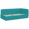 vidaXL Estrutura de Cama de Canto Turquesa 90 x 190 cm Veludo