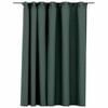 vidaXL Cortinas opacas aspeto linho com ganchos 290x245 cm verde