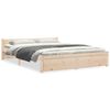 vidaXL Estrutura de cama king 150x200 cm madeira maci&ccedil;a