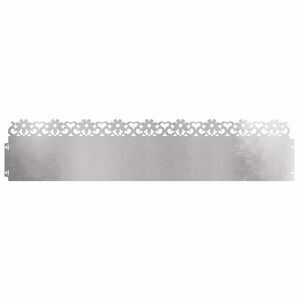 vidaXL Delimitadores de relvado 10 unid. 103 x 0,05 x 22 cm Prateado