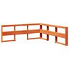 vidaXL Estante cabeceira forma de L 180 cm pinho maci&ccedil;o castanho-mel