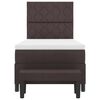 vidaXL Cama Box com colch&atilde;o Marrom Escuro 100 x 200 cm tecido