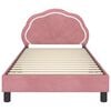 vidaXL Estrutura de Cama Infantil com Cabeceira Rosa 80 x 200 cm