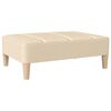 vidaXL Sof&aacute;-cama de 2 lugares com banco tecido cor creme