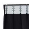 vidaXL Cortinas Blackout com Argolas 2 pcs Preto 140 x 140 cm
