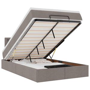 moldura de cama otomana vidaXL com tecido cinza 120x200cm