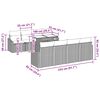 vidaXL Conjunto de Sof&aacute; de Jardim 7 pcs Bege e Cinza Claro vime PE