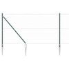 vidaXL Poste de Cerca Verde 100 x 1,2 m (malha de 50 mm) A&ccedil;o e PVC