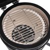 vidaXL Churrasqueira/defumador Kamado 2-em-1 cerâmica 56 cm preto