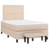 vidaXL Cama boxspring c/ colch&atilde;o 120x190cm couro artificial cappuccino