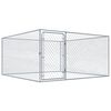 vidaXL Canil de exterior em a&ccedil;o galvanizado 2x2x1 m