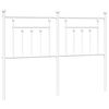 vidaXL Cabeceira de substitui&ccedil;&atilde;o 140 cm metal branco