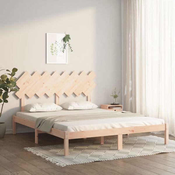 vidaXL Estrutura de cama 160x200 cm madeira maci&ccedil;a