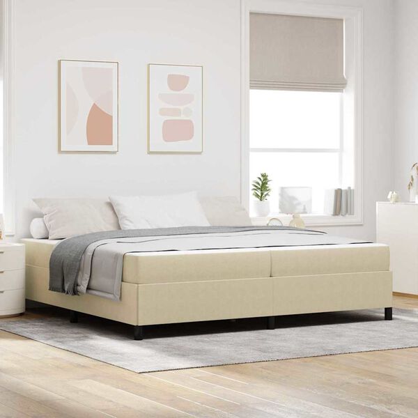 vidaXL Estrutura da Cama Cinza Verde Claro 200 x 200 cm tecido