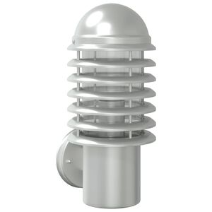 vidaXL Candeeiro de parede para exterior a&ccedil;o inoxid&aacute;vel prateado