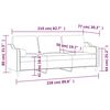 vidaXL Sof&aacute; 3 lugares + almofadas/almofad&otilde;es 210cm tecido cinza-escuro