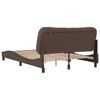 vidaXL Estrutura de cama sem colch&atilde;o Hvar couro artificial 140x190cm castanho