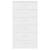 vidaXL Aparador com 6 gavetas 50x34x96 cm contraplacado branco