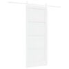 vidaXL Porta Deslizante Branco 83 x 202 cm Madeira de Pinho Maci&ccedil;a
