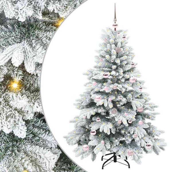 vidaXL &Aacute;rvore de Natal Artificial com 150 LEDs Branco 150 cm PE e PVC