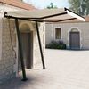 vidaXL Toldo retr&aacute;til manual com postes 3x2,5 m cor creme
