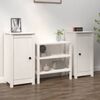vidaXL Aparadores 2 pcs 39x35x80 cm madeira de pinho maci&ccedil;a branco