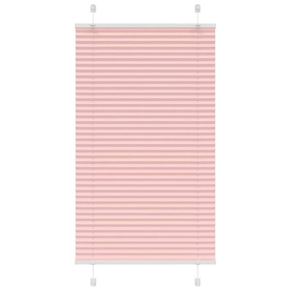 vidaXL Rosa Plissada Cega 70x100 cm Largura Tecido 69,4 cm Poli&eacute;ster