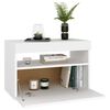 vidaXL Mesa de cabeceira & LED 2 pcs 60x35x40 cm deriv. madeira branco