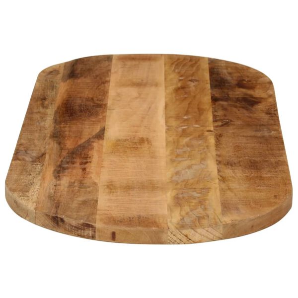 vidaXL Tampo de mesa oval 100x40x2,5cm madeira mangueira áspera maciça