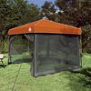 vidaXL Conjunto de Tenda de Camping com telhado 2 pcs Cinza e Laranja