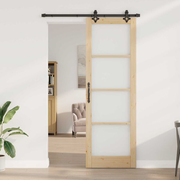 vidaXL Porta Deslizante Natural 78 x 232 cm