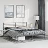 vidaXL Estrutura de cama com cabeceira 193x203 cm metal preto