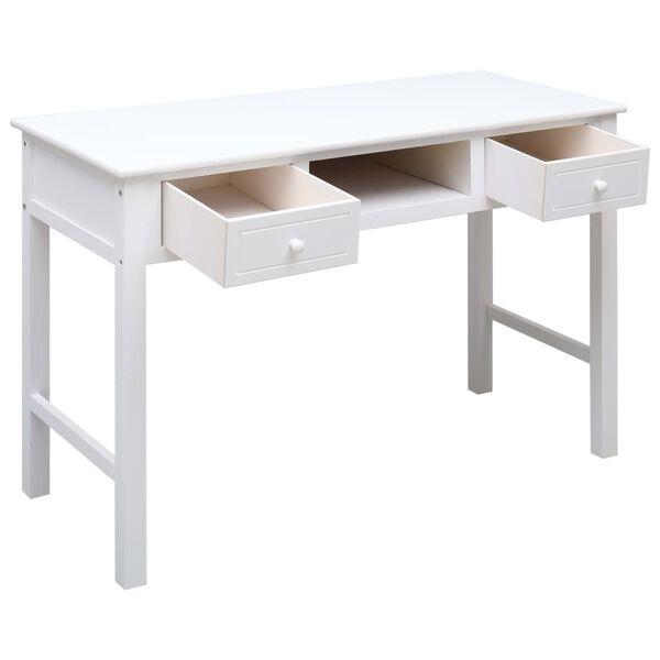 vidaXL Secretária 110x45x76 cm madeira branco