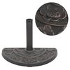 vidaXL Base para guarda-sol em resina semicircular bronze 9 kg