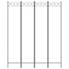vidaXL Biombo com 4 painéis 160x200 cm tecido branco