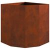 vidaXL Vaso de Canto Ferro Enferrujado 45 x 45 x 50 cm A&ccedil;o corten