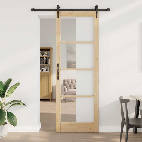 vidaXL Porta Deslizante ORKDAL Natural 83 x 232 cm