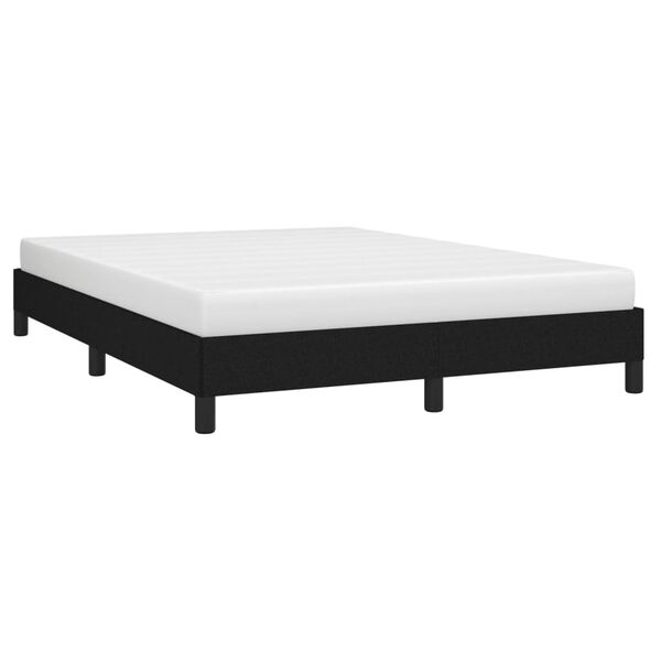 vidaXL Estrutura de cama sem colch&atilde;o 140x190 cm tecido preto