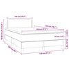 vidaXL Cama box spring c/ colch&atilde;o/LED 120x200 cm veludo rosa
