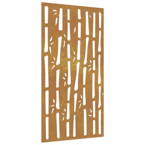 vidaXL Decora&ccedil;&atilde;o p/ muro de jardim 105x55 cm a&ccedil;o corten design bambu