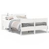 vidaXL Cama sem colch&atilde;o 140x190 cm madeira de pinho maci&ccedil;a branco