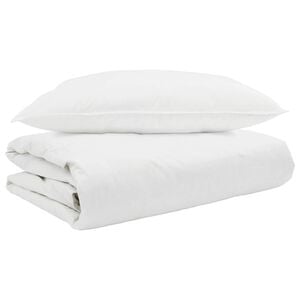 vidaXL Edredom de Ver&atilde;o Simples 2 unid. Branco Pena de ganso