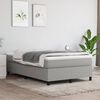 vidaXL Cama boxspring com colch&atilde;o 120x190 cm tecido cinzento-claro