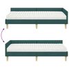 vidaXL Estrutura de Cama de Canto com Colch&atilde;o 2 pcs Verde tecido