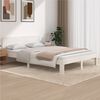 vidaXL Estrutura de cama 140x200 cm pinho maci&ccedil;o branco