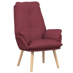 vidaXL poltrona Vinho Vermelho 69 x 74 x 93 cm Tecido e Contraplacado